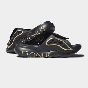 NEW TRONUS unisex reign slide sandal in black